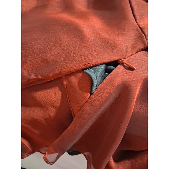 Y2K Whimsigoth Fairycore Witchy Women's size 4 Chiffon Ruffle Vampire Sheer Top - Picture 7 of 16